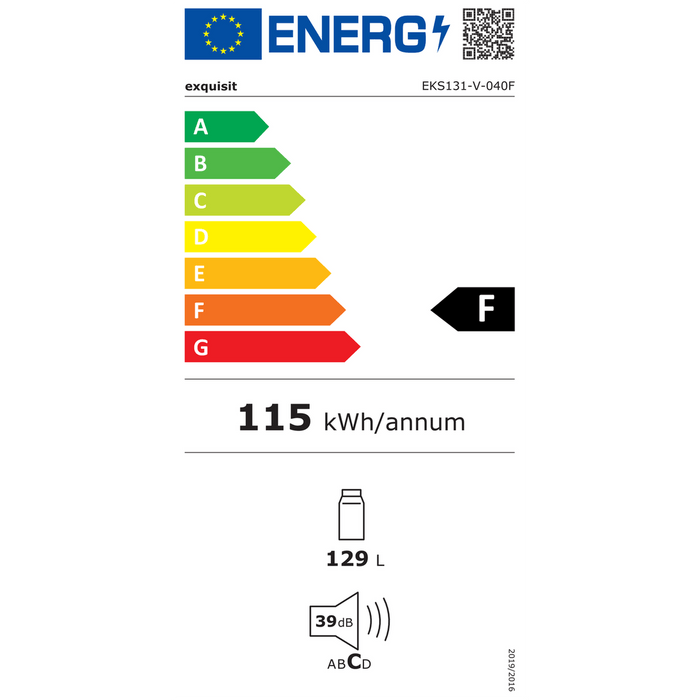 Exquisit EKS131-V-040F - Koelkast zonder vriesvak