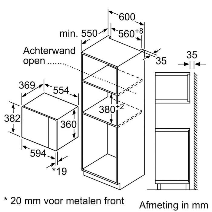 Bosch BEL554MB0 - Inbouw magnetron - met ovenfunctie