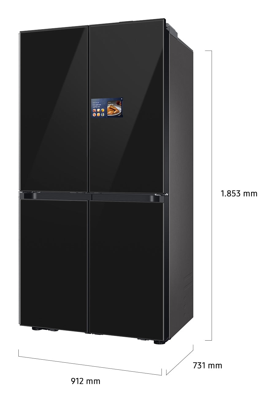 Samsung RM90F67CECEO – Amerikaanse koelkast – 654 liter – No Frost – Ijs en waterdispenser – Zwart – Energieklasse E – Stil en ruim