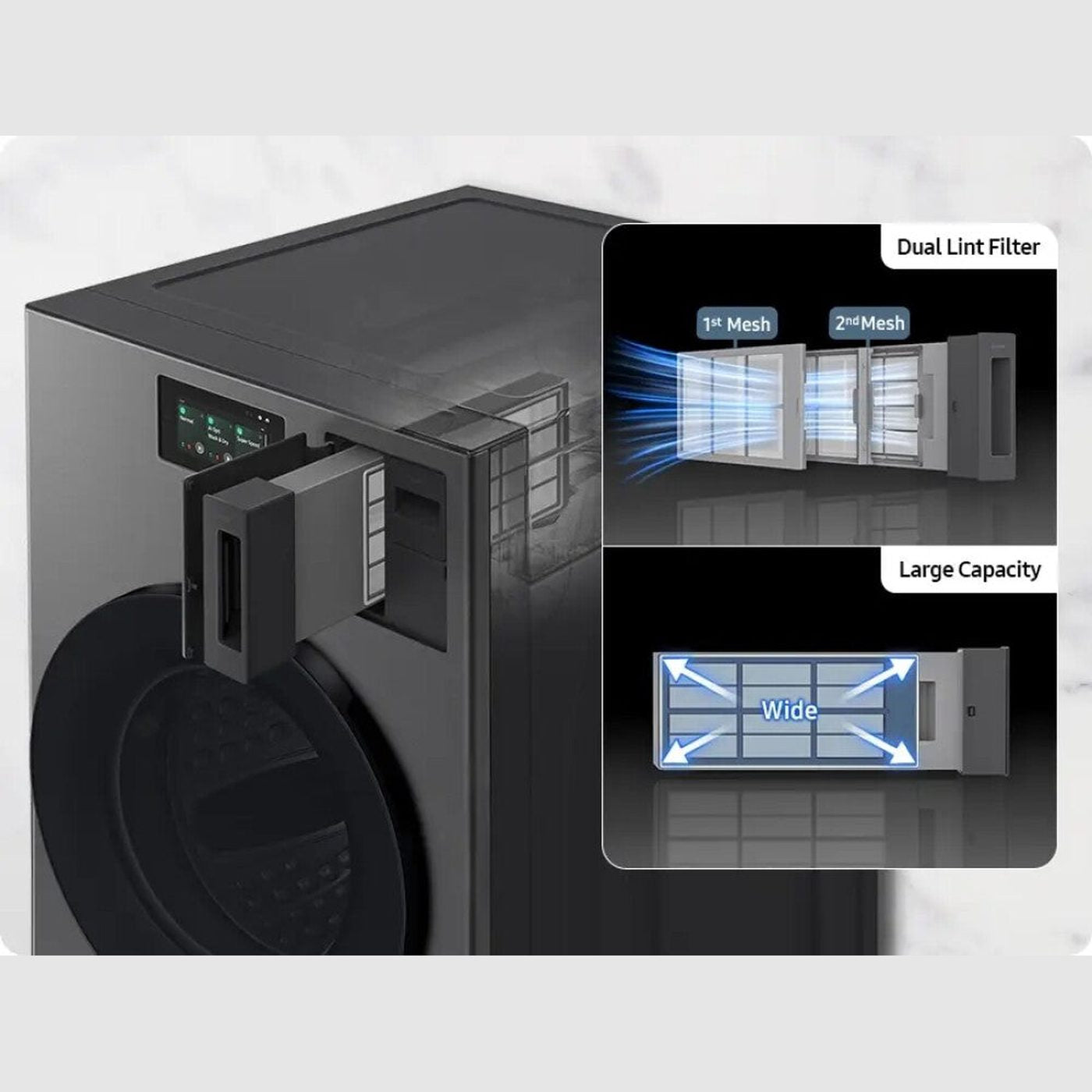 Samsung WD18DB8995BZT2 – Was-droogcombinatie – 18 kg – 1000 toeren – Smart – Energieklasse A