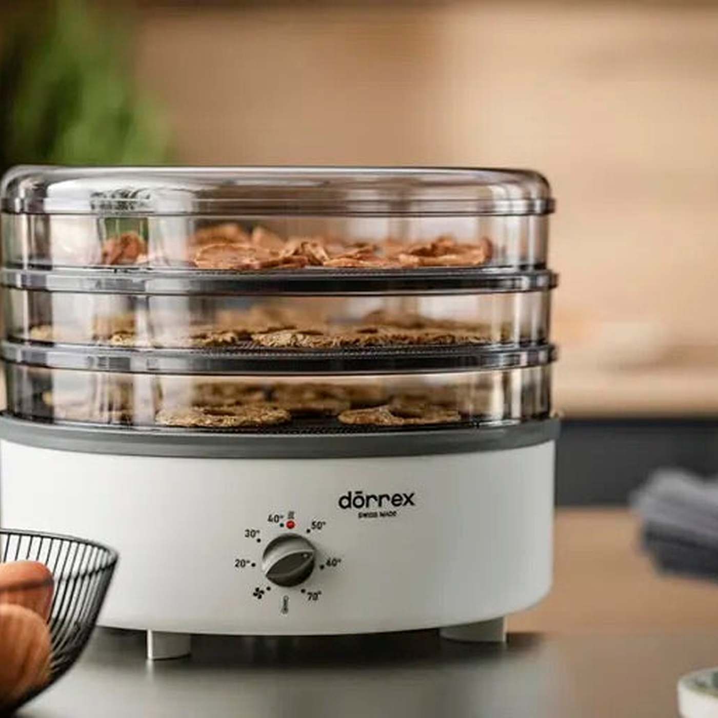 Stöckli 0075.70M – Voedseldroger – 600 Watt – Met timer – Zwart/Zilver – Zwitsers ontwerp