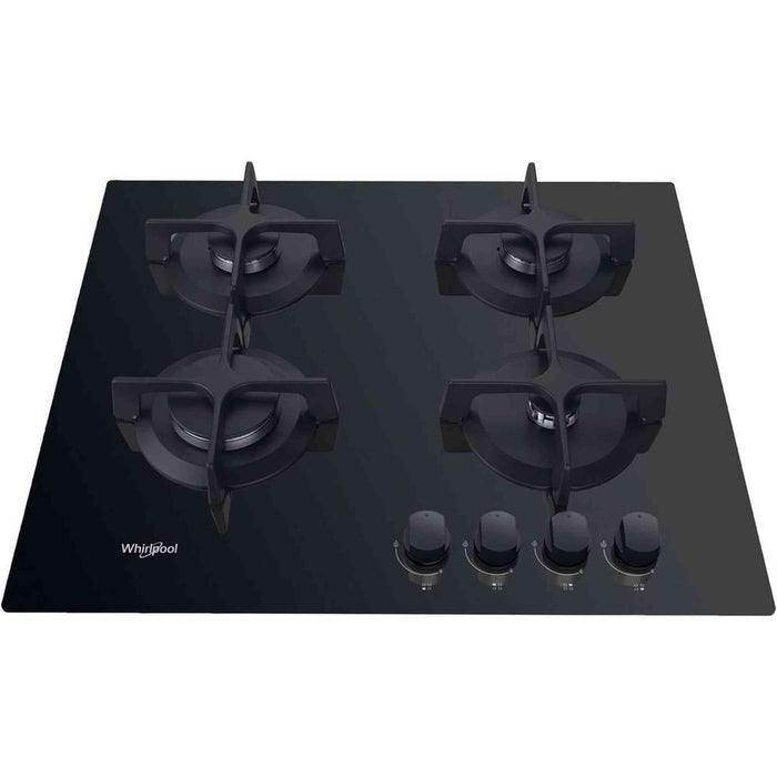 Whirlpool AKT616NB – Inbouw Gas Kookplaat – 59 cm breed, eenvoudige bediening met draaiknoppen