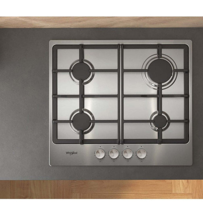 Whirlpool TGML660IX – Gas Kookplaat – Inbouw – Elegante RVS afwerking, krachtige prestaties