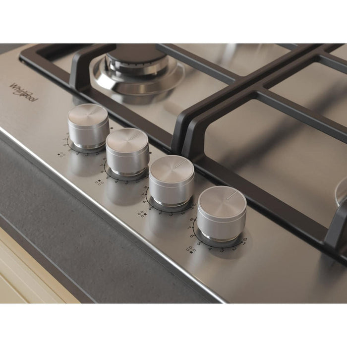 Whirlpool TGML660IX – Gas Kookplaat – Inbouw – Elegante RVS afwerking, krachtige prestaties