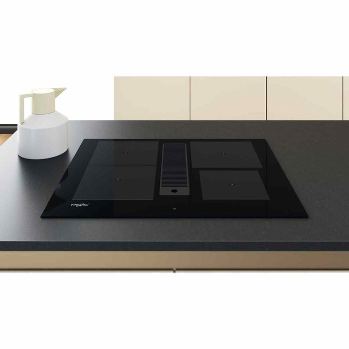 Whirlpool WVH1065B – Kookplaat – Inbouw inductie, zwart keramiek met ingebouwde afzuiging