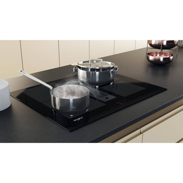 Whirlpool WVH1065B – Kookplaat – Inbouw inductie, zwart keramiek met ingebouwde afzuiging