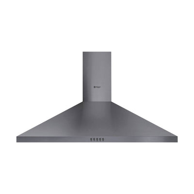 Wiggo WE-C930P(G) – Wandschouw Afzuigkap – Grijs – 90 cm – RVS – Stil – LED-verlichting