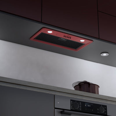 Wiggo WE-E573R(RB) – Inbouw Afzuigkap – Rood – 60 cm – LED – Stijlvol – Compacte montage