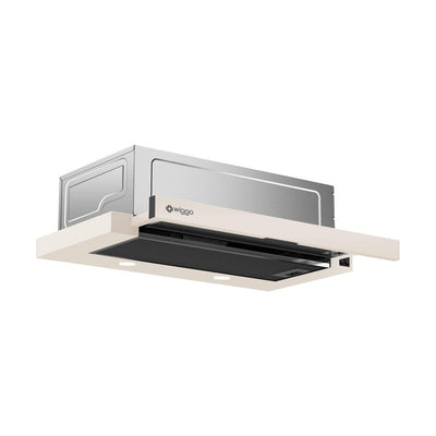 Wiggo WE-E632ER(C) – Vlakscherm Afzuigkap – Crème – 60 cm – Stil – LED – Energiezuinig