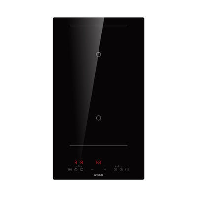 Wiggo WH-B312IRT(B) – Inductiekookplaat – 30 cm – 2 zones – Inbouw – Touchbediening – 3500W – Zwart – 1-fase