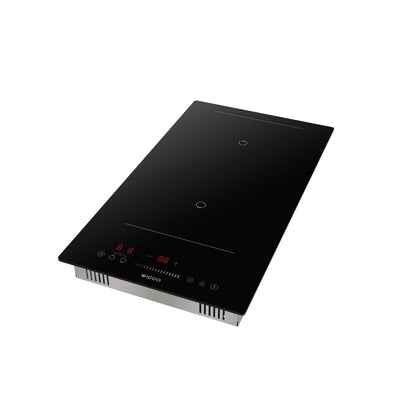 Wiggo WH-B313IRS(B) – Inductiekookplaat – 30 cm – 2 kookzones – Inbouw – Touchbediening – 4000W – Zwart – Keramisch glas – 1-fase