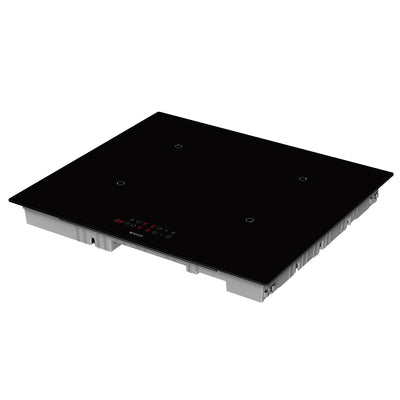 Wiggo WH-B624IRT(B) – Inductiekookplaat – 60 cm – 4 zones – Inbouw – 7200W – Touch – Zwart – Keramisch glas – 2‑fase