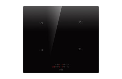 Wiggo WH-B624IRT(B) – Inductiekookplaat – 60 cm – 4 zones – Inbouw – 7200W – Touch – Zwart – Keramisch glas – 2‑fase