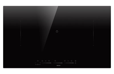 Wiggo WH-B935IRS(B) – Inductiekookplaat – 90 cm – 5 zones + 2 bridges – 7600W – Touch – Zwart – Keramisch glas – 3-fase