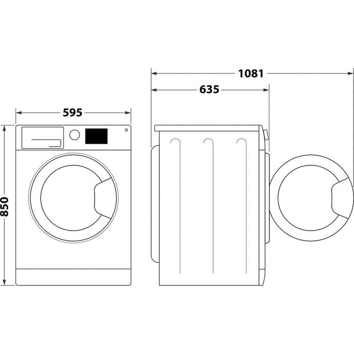Whirlpool FFWDD1076258B - Was-droogcombinatie