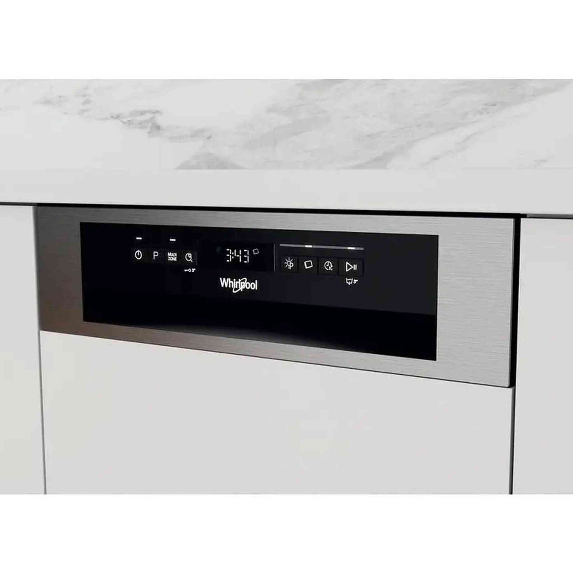 Whirlpool WSBO3O23PFX - Inbouw vaatwasser - Half geïntegreerd