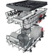 Whirlpool WSBO3O23PFX - Inbouw vaatwasser - Half geïntegreerd