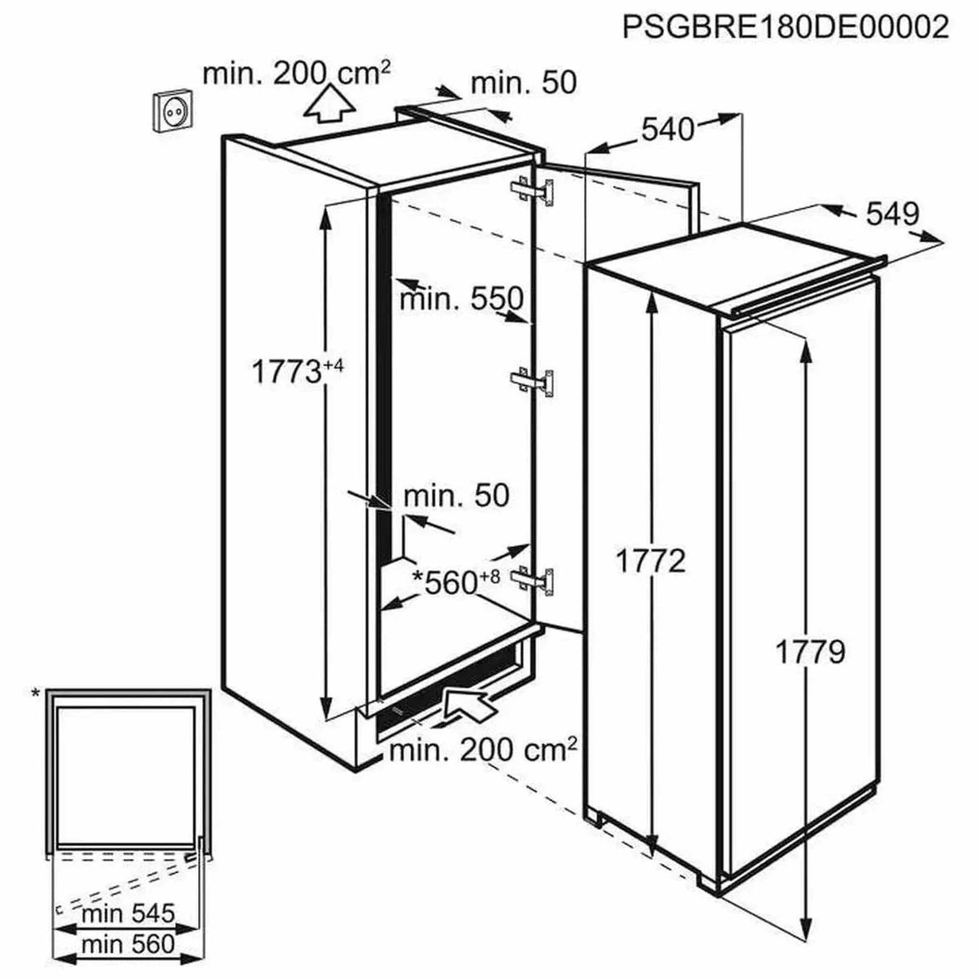AEG SFE818E1DS - Koelkast met vriesvak