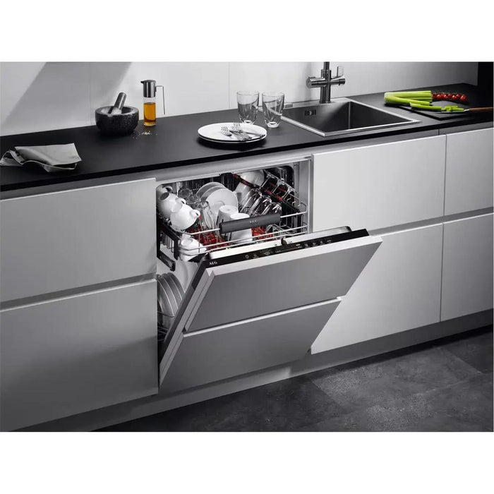 AEG FHK74607P - Inbouw vaatwasser - Half geïntegreerd