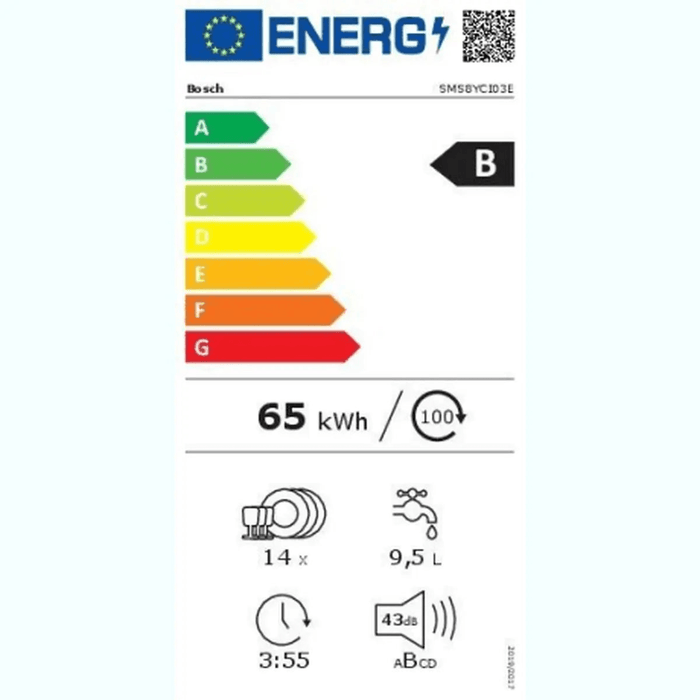 Bosch SMS8YCI03E - Vrijstaande vaatwasser